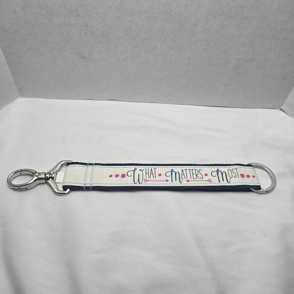 Thirty One Hang It Up Key Fob What Matters Most Key Chain Swivel Lobster Clasp